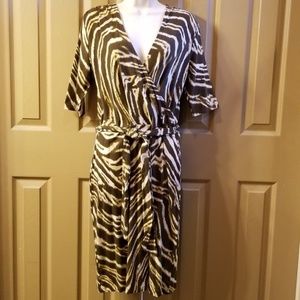Jones New York Zebra Print Dress SZL